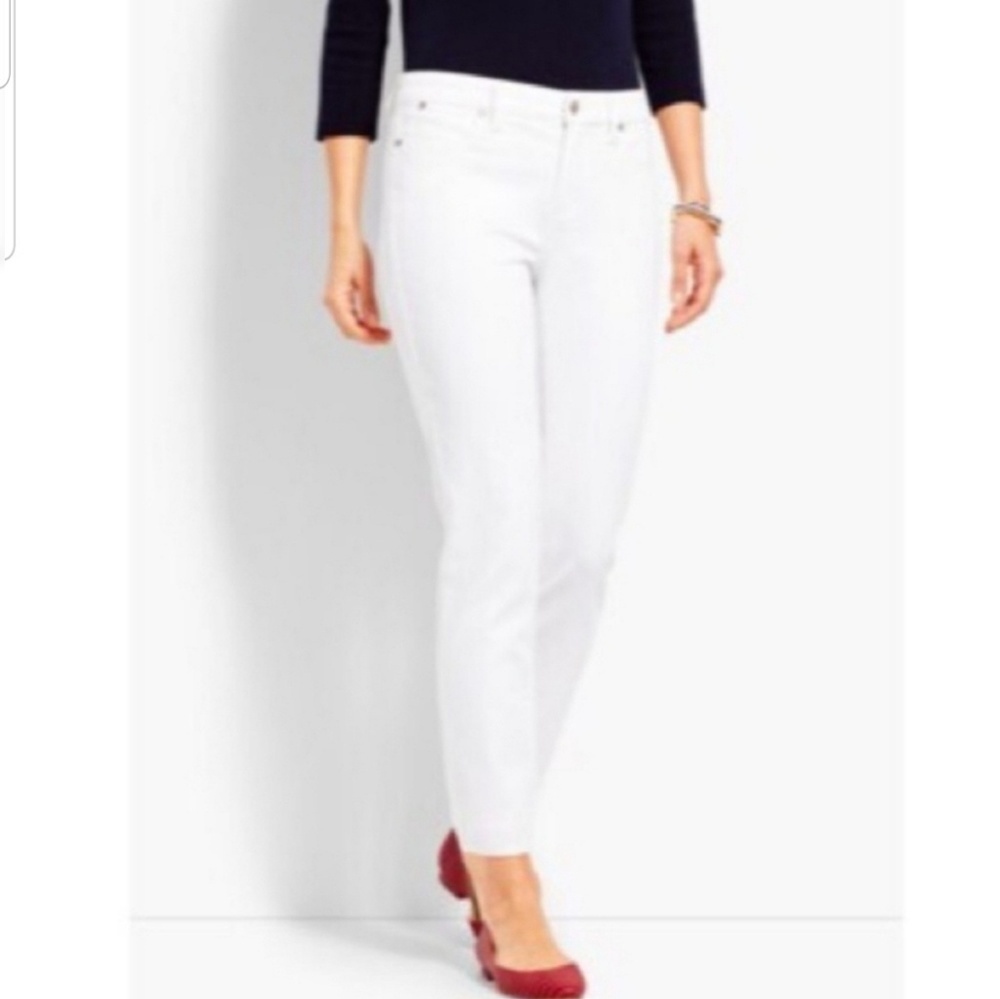 Talbots Heritage white slim ankle Jeans size 16P - Picture 2 of 8